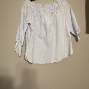 Women's Off-Shoulder Blue Top